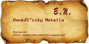 Benkóczky Metella névjegykártya